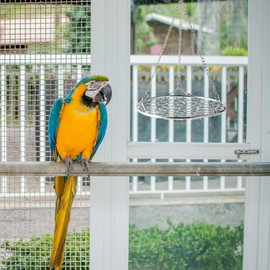 Bird Swing | Chew-Proof Hummingbird Swing,with Cooling Grid Design Stainless Playground Rest Bed Chew-Proof Rust-Resistant for Lovebird Cockatiel Finch Pet Store Balcony