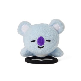 BT21 KOYA Character Plush Stuffed Animal Elastic Hair Tie Band Accessories for Girls, Blue