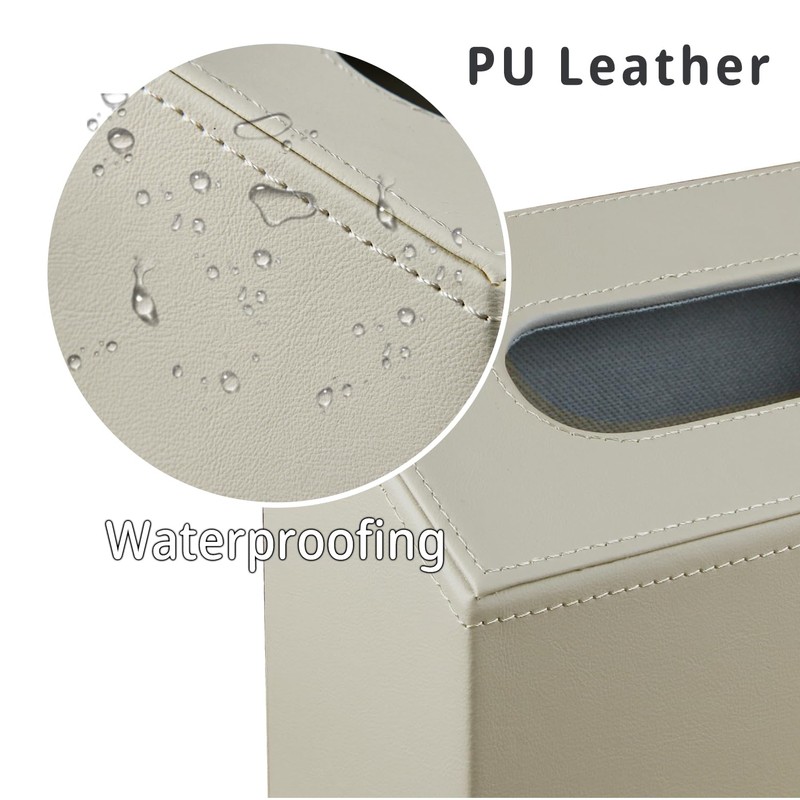 Hand Towels Box Cover,PU Leather Wall-Mounted Tissue Box Cover Holder
