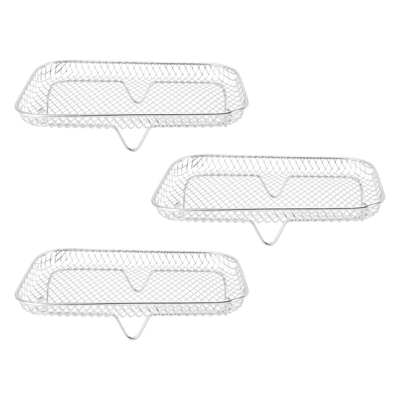 3PCS Fryer Rack Set 304 Stainless Steel Stackable Multi Layer