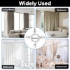 40Pcs Curtain Rings with Clips, White Premium Drapery Clips with