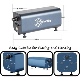 Creatorally Air Assist Pump Kit,For S9/S10/A5 PRO/A10 PRO/TTS-55 PRO,Adjustable 0-18L/Min Air Flow,Low Noise for Clean Cutting and Engraving on Wood Metal Acrylic