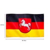 Runesol Lower Saxony Flag for Balcony, 91 x 152 cm,