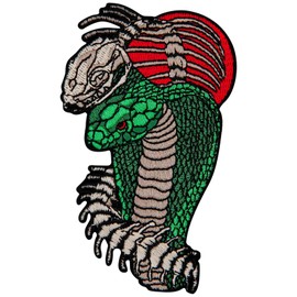 ZEGINs King Cobra Skull Patch Embroidered Applique Badge Iron On Sew On Emblem