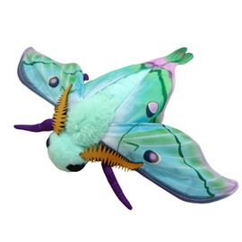 FRANKIEZHOU Realistic Luna Moth Plush Animal - Green 25 Inch,Long-Tailed Silk Moth Plush Toy, Soft Moth Stuffed Toy, Girls Toy, for Kids, Baby Gift,Home Decor, Cuddle Toy