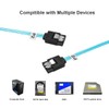 ADCAUDX SATA-III Cable:24 Inches,3 Pack SATA 6Gbps Cables Flexible SATA