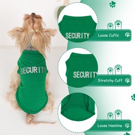 Dog Shirt Vest Summer Clothes for Small Dogs Boy Girl Stretchy Puppy T-Shirts Soft Breathable Lightweight Tank Top Cooling Tee Tshirts Cats Sleeveless Outfit, L, Green