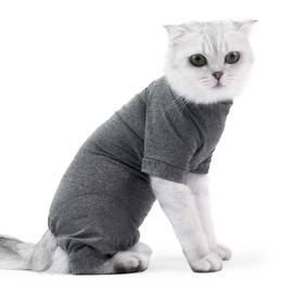 Cat Bodysuit After Surgery Cat Clothing Anti-Leaking for Cat Body Operation Medical Pet Clothing for Recovery for Cat Abdominal Wounds or Skin Diseases (M)