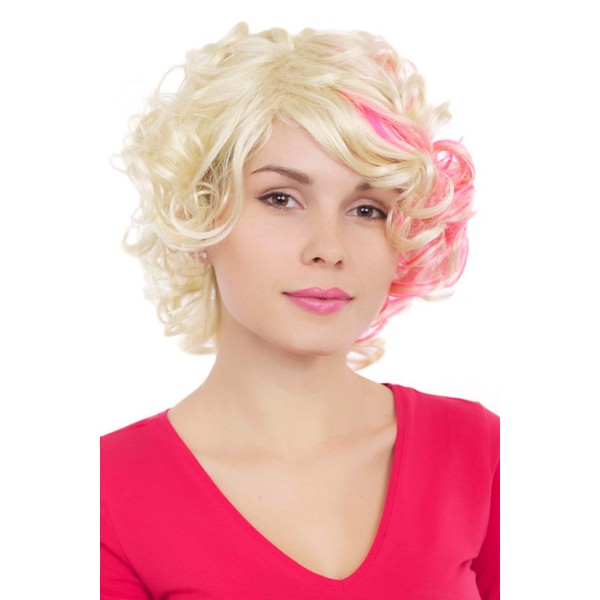 GLAMOUROUS Lady Fashion Quality Wig WILD CURLS curly PLATINUM BLOND/w