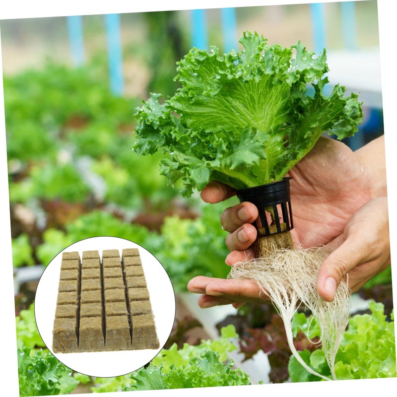 Outanaya 1 Set Hydroponic Soilless Cultivation Blocks Mineral Wool Starter