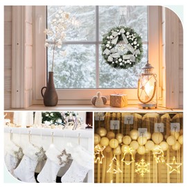 Lomrsiul Adhesive Wall Hooks for Hanging, Clear Removable Window Hooks 13 lb Stainless Steel Stick on Hooks Waterproof Self Adhesive Hooks for Shower Door Ceiling Kitchen Cabinet 10 Pack