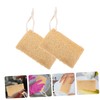 FRCOLOR 2pcs Natural Loofah Dishwashing Sponge Scrubber Multi Use Cleaning