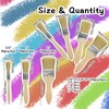 PDKKFF 40PCS 1/2 inch Paint Brush Set, Chip Paint Brushes,