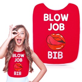 Shyyween Pranks Bib Hilarious Gift for Men Women Bridal Groom Clothing Protectors(Red)