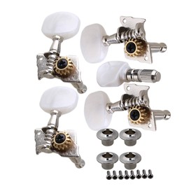 Sevender 2R2L Semiclosed Banjo Strings Tuning Pegs Tuners Machine Heads Turning Keys