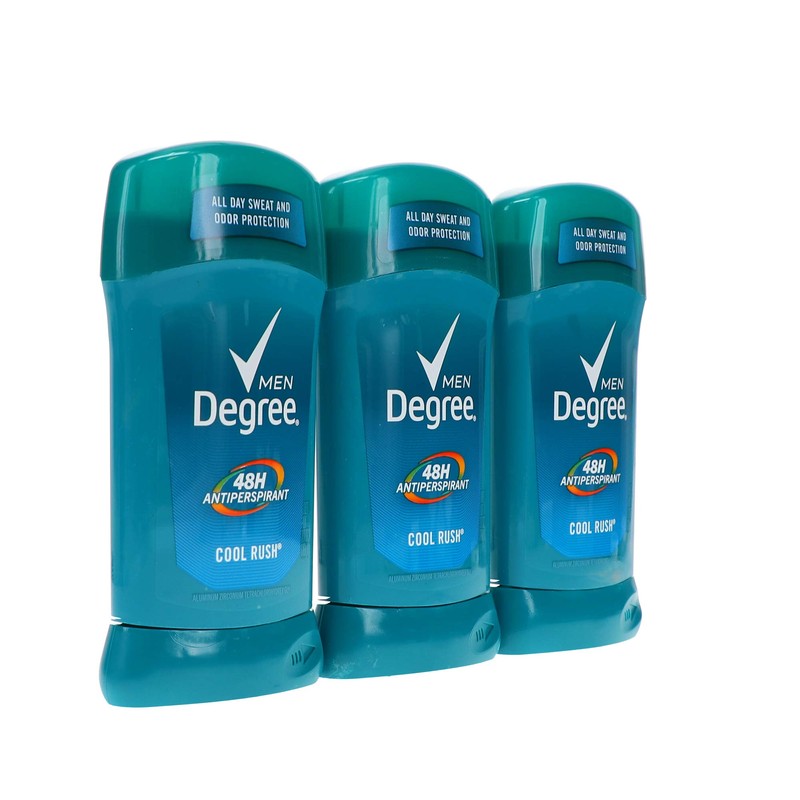 Degree Deodorant 2.7 Ounce Mens Cool Rush (3 Pack) (Packaging