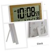 Ciieeo 1Pc Multi Functional Digital Alarm Clock Desktop Calendar with
