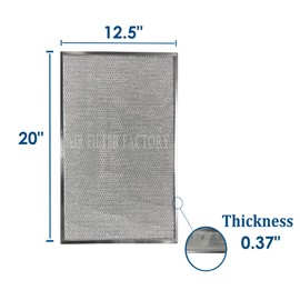 USA Made Replacement For Honeywell 203369, F50F1057, F50E1349, F50E1331, F50E1067, F50A1116, F50F1040 HVAC Furnace Aluminum Pre/Post Filters 12.5 x 20 Inches 2-Pack