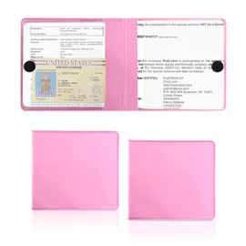 Dickno 2 PCS Car Registration and Insurance Holder, 10.6''×4.8'' Essential Auto Card Glove Box Organizer with Closure, Vehicle Interior Accessories Perfect for Documents, Cards