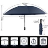 ALLBASA Folding Umbrella Auto Open/Close Windproof Windproof Anti-slip Handle, blue
