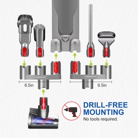 LANMU Accessory Holder Compatible with Dyson V15 V12 V11 V10 V8 V7 Outsize Gen5 G5 Cordless Stick Vacuum Cleaner, Docking Station Attachments Organizer, Fit V15 V12 Motorized Tools