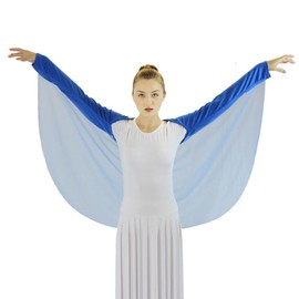 Danzcue Womens Worship Dance Angel Wing Shrug, Bright Royal, S-M