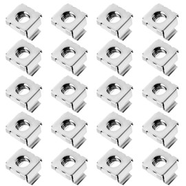 EMSea Pack of 20 M6 Cage Nuts 304 Stainless Steel Nuts Mounting Kit for Network Cabinets Server Cabinets Electronic Enclosures Racks Silver