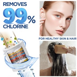 High Flow Filtered Shower Head, HOPOPRO 5 Modes High Pressure Fixed Showerhead with Filter, 2-In-1 Shower Head Filter for Hard Water, Remove 99% Chlorine