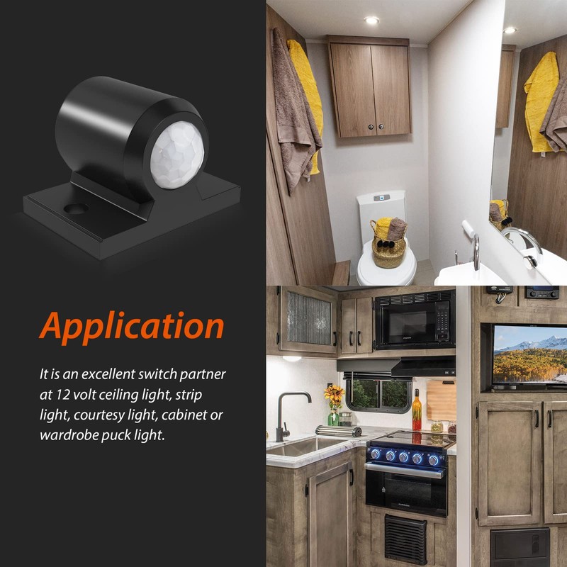 Motion Sensor Light Switch Indoor 12V Wall Switch for RV