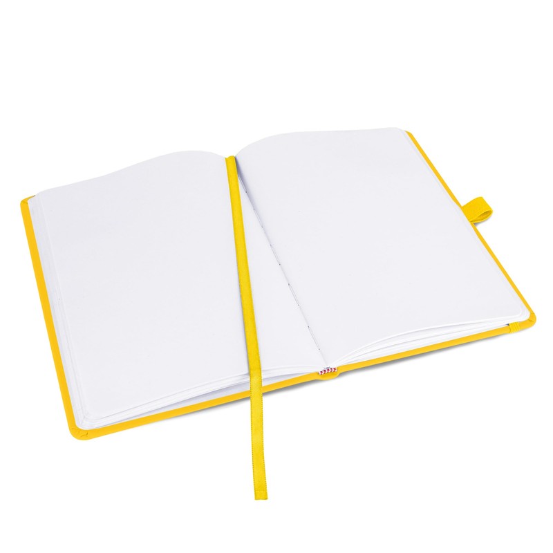 Notes London Plain Page A5 Notebook, White Unlined Blank Pages,
