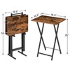 HOOBRO Folding TV Tray Table, TV Trays for Eating Set