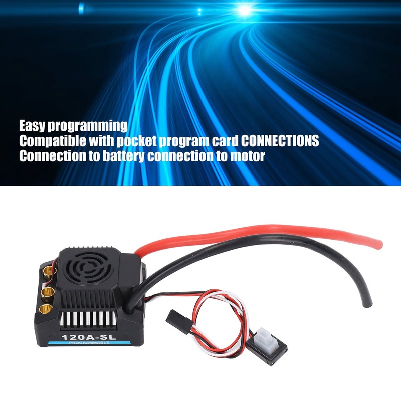 120A Brushless ESC Professional Programmable Waterproof Electric Speed Controller for