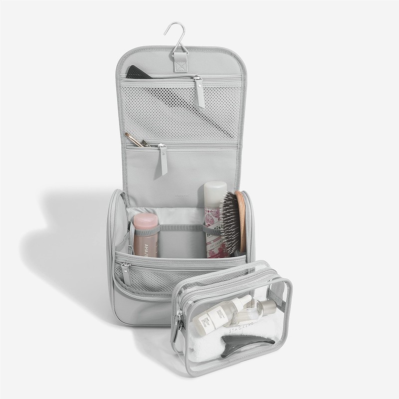 Stackers Pebble Grey Hanging Wash Bag