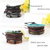 MILACOLATO 26Pcs Woven Braided Leather Bracelet for Men Women Hemp