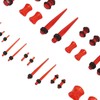 48pcs Ear Stretching Kit Heart Shaped Various Sizes Acrylic Tapers