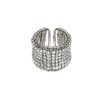 Vestopazzo Sterling Silver Plated Micro Nuggets Ring - Nickel Plated