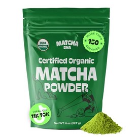 MatchaDNA USDA Organic Matcha Green Tea Powder Culinary Grade Powdered Maccha - High in antioxidants - 8 oz                                           