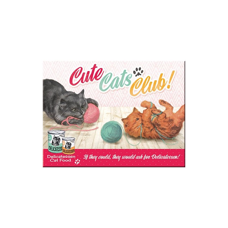 Nostalgic Art 14275 Say it 50's Magnet Cute Cats Club
