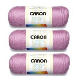 Caron Simply Soft Yarn 6 oz Med (4) Weight (3-Pack) BlackBerry