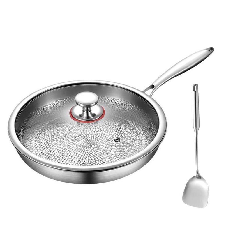 Cowenhey Titanium Pan with Hammer & Lid & Shovel, Titanium