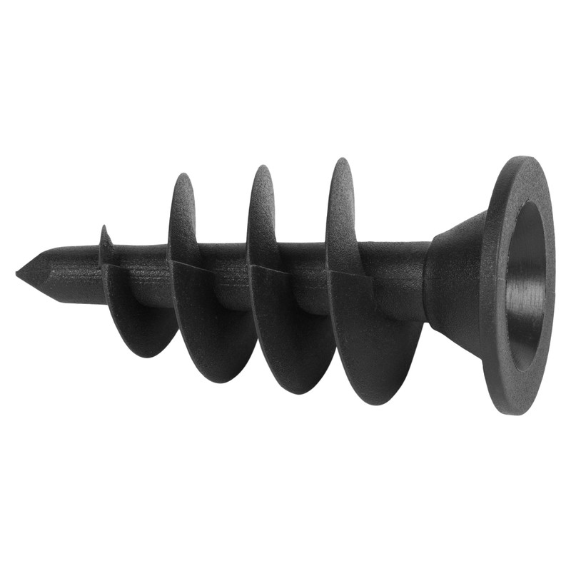 Pack of 50 Plastic Mounting Dowels with Threaded Spiral for