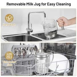Secura 17oz 4-in-1 Electric Milk Frother and Steamer with Glass Jug, Hot/Cold Foam Maker for Latte, Cappuccino, Macchiato & Hot Chocolate, No Non-Stick Coating and Teflon-Free Design