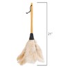 Redecker Ostrich Feather Duster with Varnished Wooden Handle, 19-2/3-Inches, White