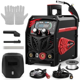 3 In 1 Welding Machine, 145Amps MIG Welder 110V Combines MIG (Gas/Gasless), TIG, and Stick Welding, High Efficiency Welder Machine with Digital Screen Display, Easy to Use