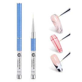 CHERIMOYA Pincel Liner Nail Art 13mm Profesional sin esfuerzo | Menos esfuerzo Más Precisión Resultados Más Elegantes, Herramienta de Diseño para Uñas de Gel y Acrílico