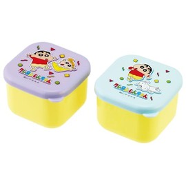 Skater MO1WAG-A Mini Seal Container, Storage Container, Side Dish, 4.1 fl oz (130 ml), Set of 2, Crayon Shin-chan