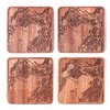 Cape Town Map, Sapele Wood Coasters, Set of 4, City