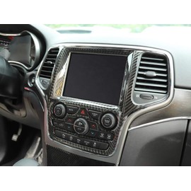 YOCTM Dashboard GPS Navigation Decal for Jeep Grand Cherokee 2014 2015 2016 2017 2018 Full Set Interior Accessories Dashboard Decorative Cover Real Carbon Fiber Center Console Stickers Trim