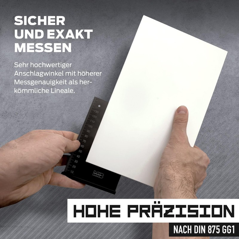 MIB Hardened Aluminium Try Square, 150 x 100 mm, Precision