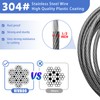 VIVBOO 1/2Inch Heavy-Duty Security Cable Lock with Loops 4FT/6FT/8FT/10FT Bike